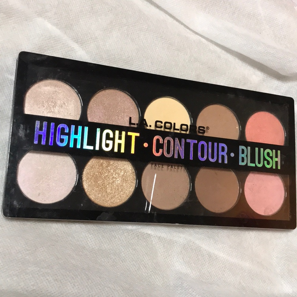 LA colors highlight contour and blush kit